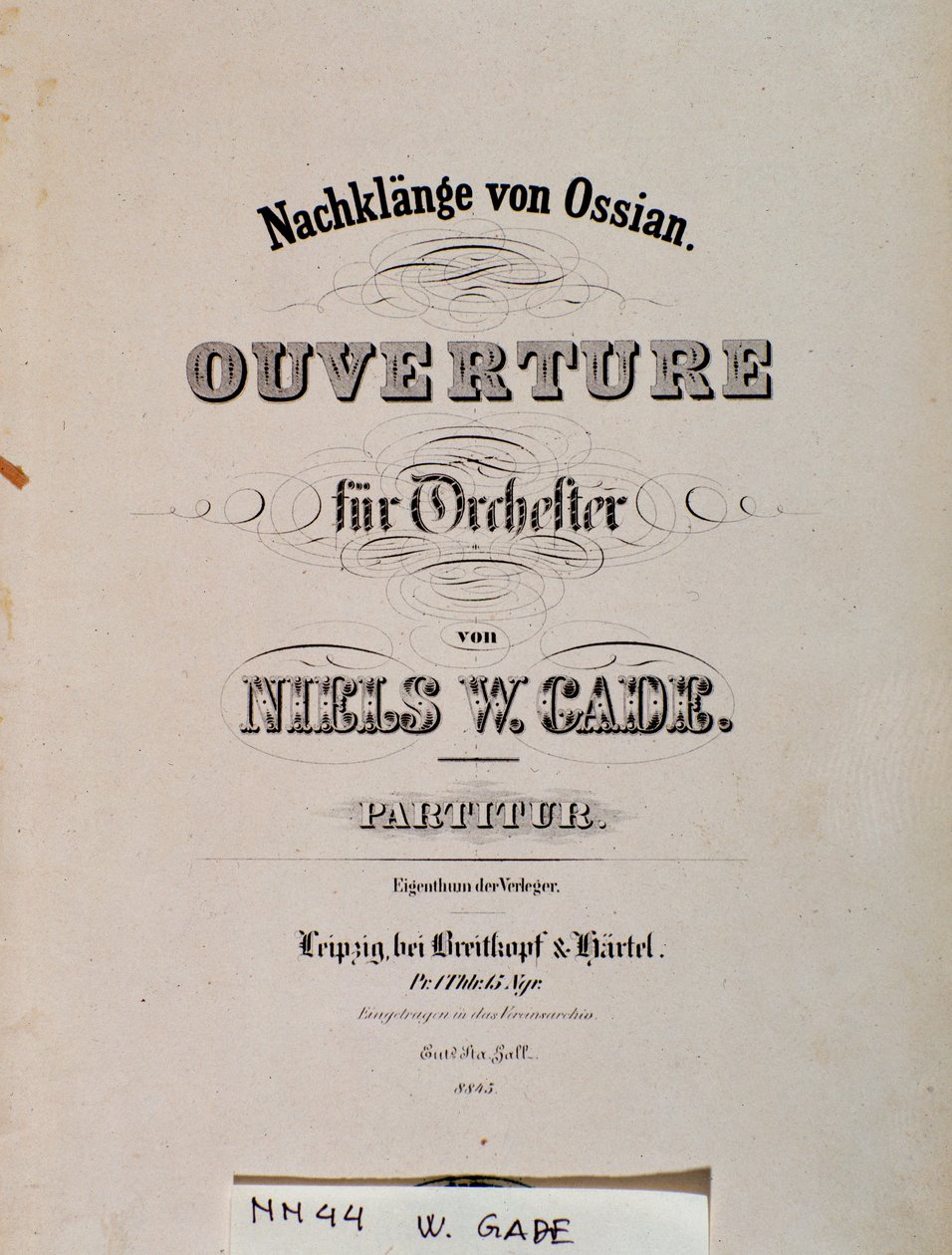 Tittelsiden til notene til Souvenirs D