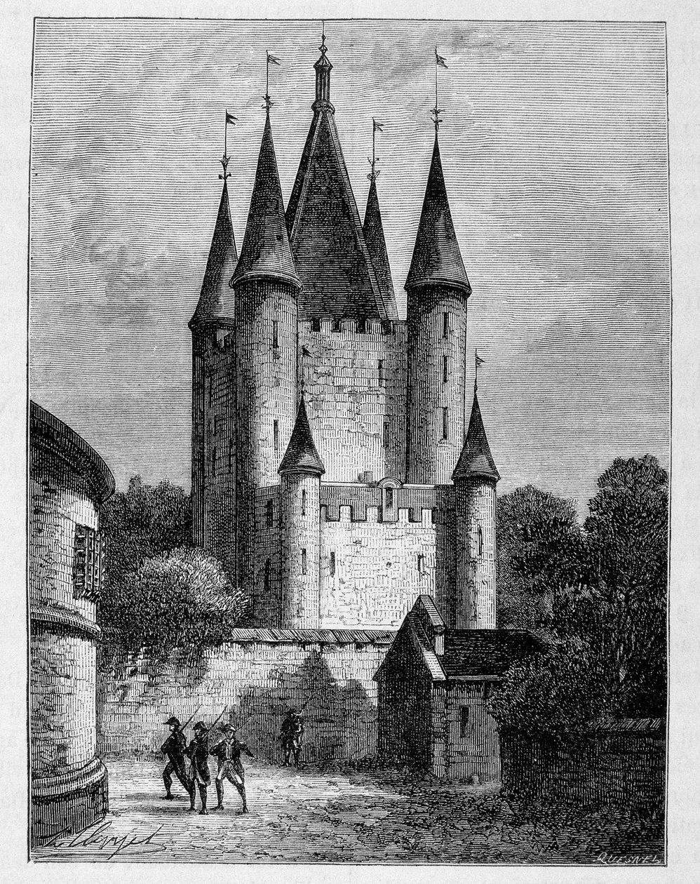 Tempeltårnet - gravering av Unknown artist