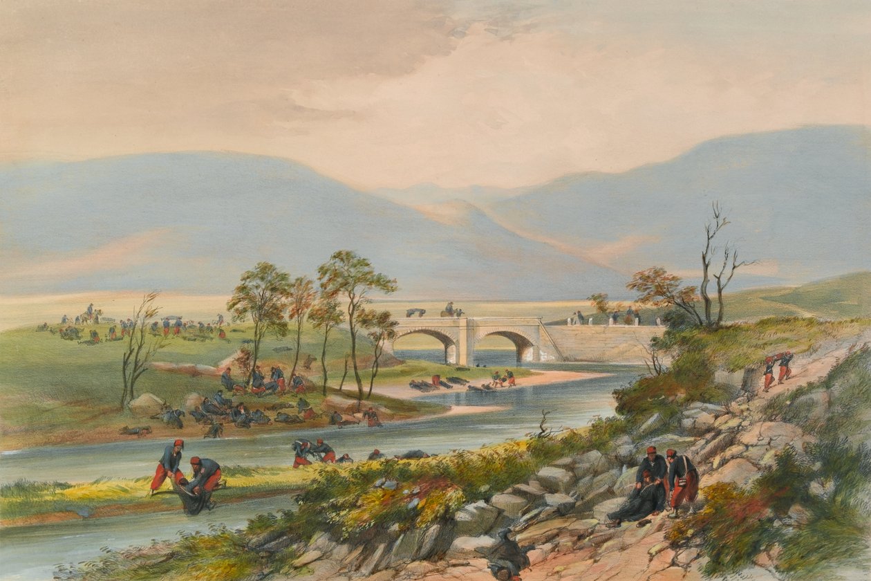 ?Traktir-broen etter slaget ved Tchernaya?, 1855 av Unknown