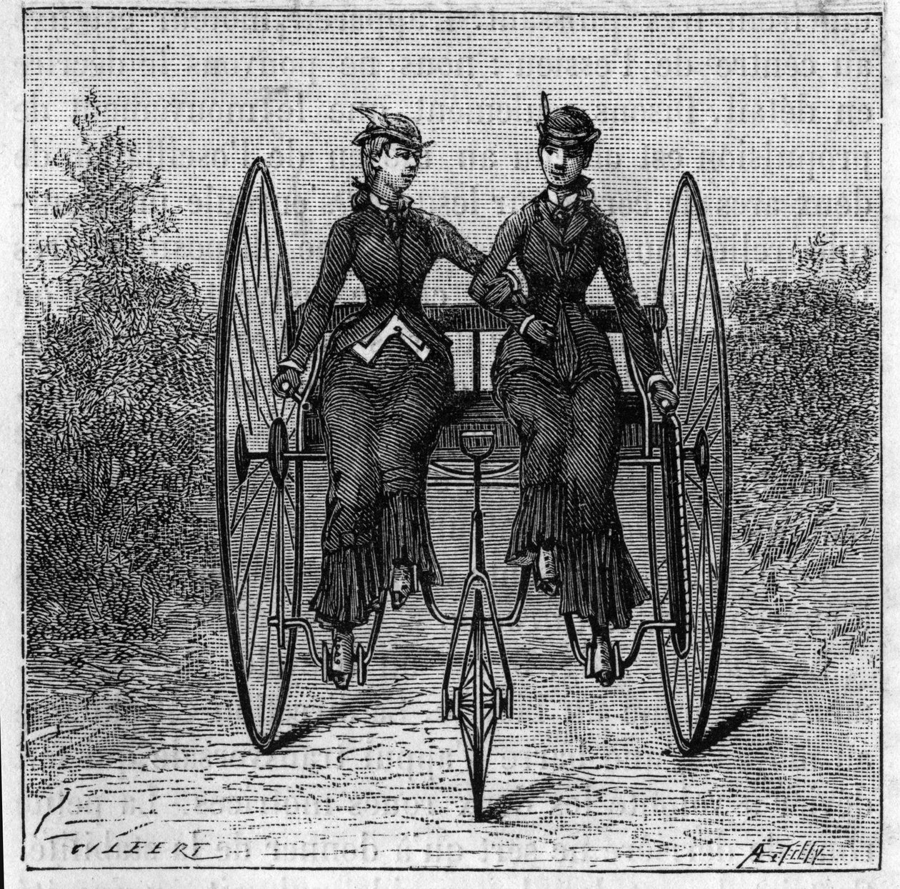 Tricycles at the Stanley Club Exhibition in London, England av Unknown artist