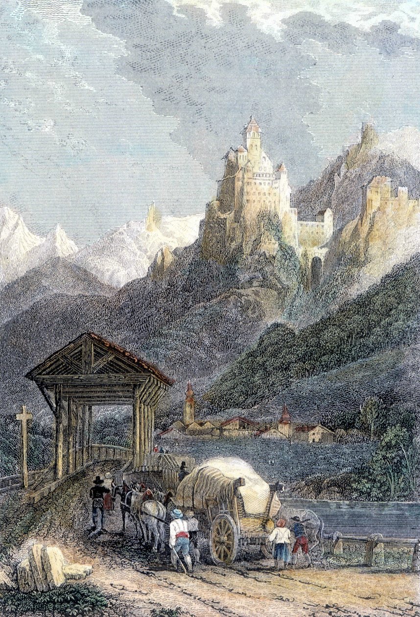 Trostburg slott i Tyrol. av Unknown artist