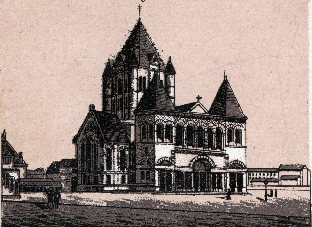 Trinity Church i New York, USA i "Verden illustrerer 168 visninger" Udatert (slutt på 1800-tallet) av Unknown artist