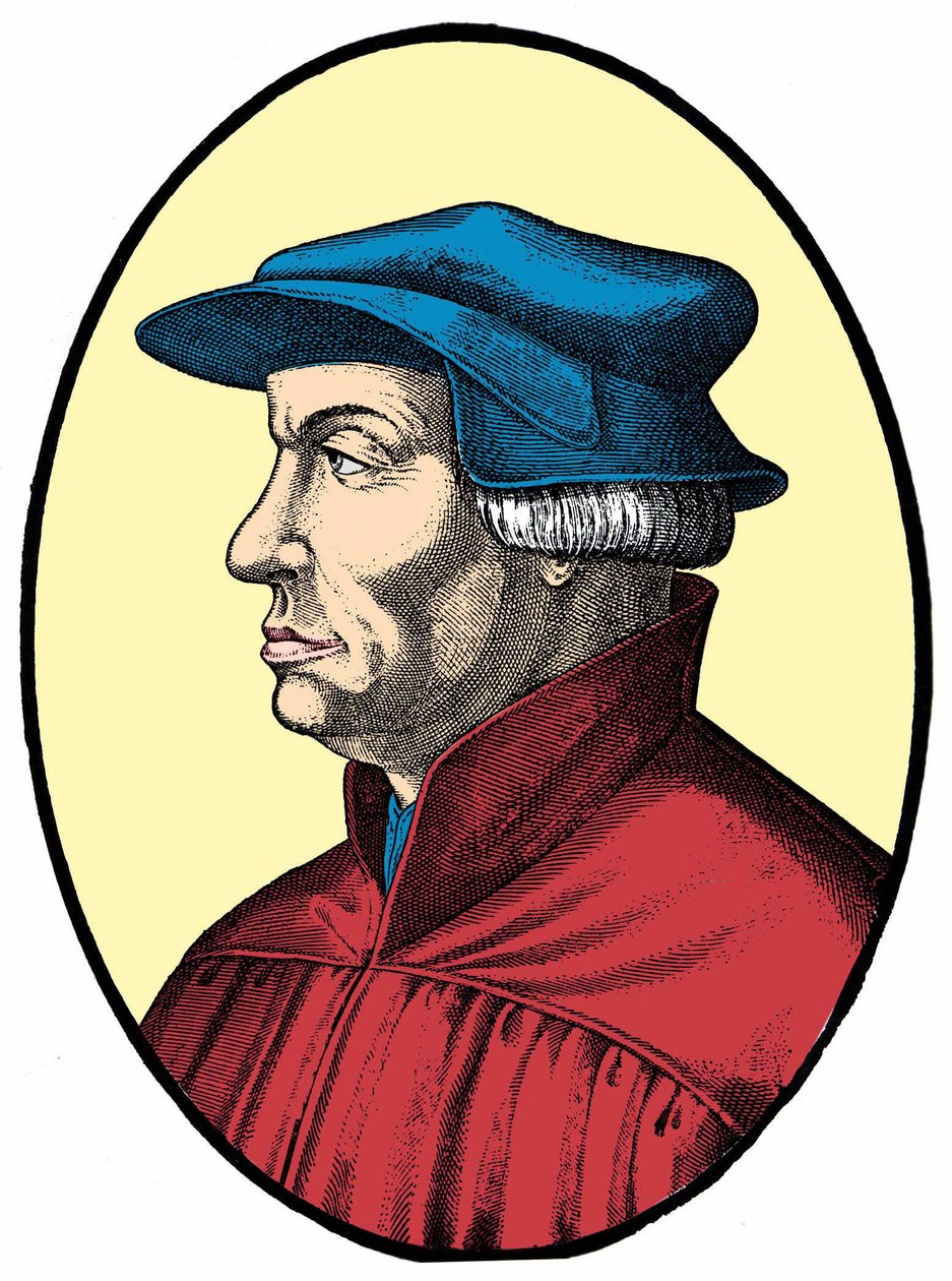 Ulrich or Huldrych Zwingli (1484-1531), Swiss religious reformer. av Unknown artist