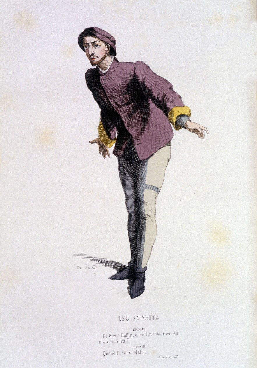 Urban i "" åndene "" (av Pierre de Larivey i 1579), i "" fransk teater på 1500- og 1600-tallet før Moliere "" av Edouard Fournier. av Unknown artist