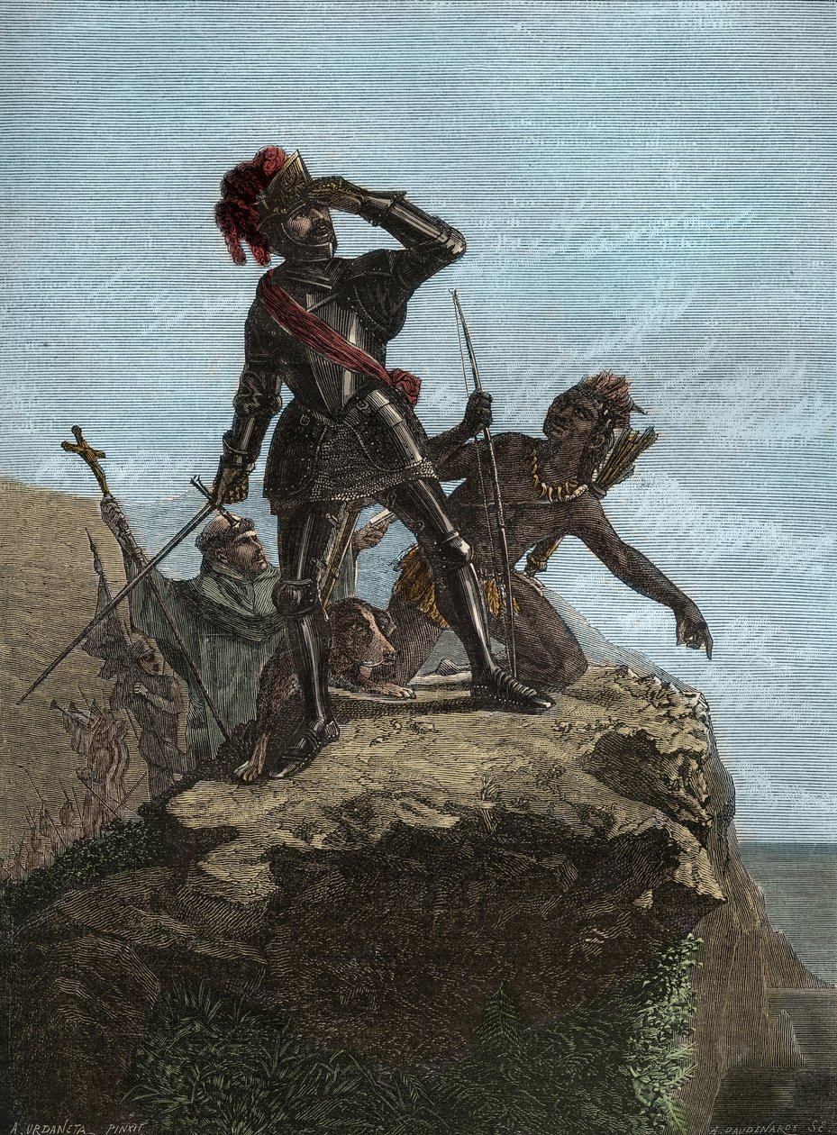 VASCO NUNEZ de BALBOA (1475-1519) - Spansk oppdagelsesreisende - Balboa oppdager Stillehavet i 1513 - Conquete de l