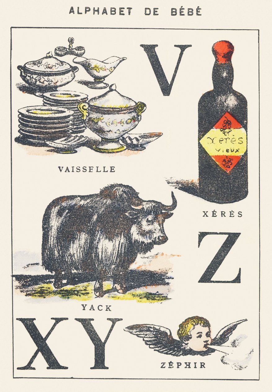 V X Y Z: tallerkener, xeres, yak, zephyr av Unknown artist