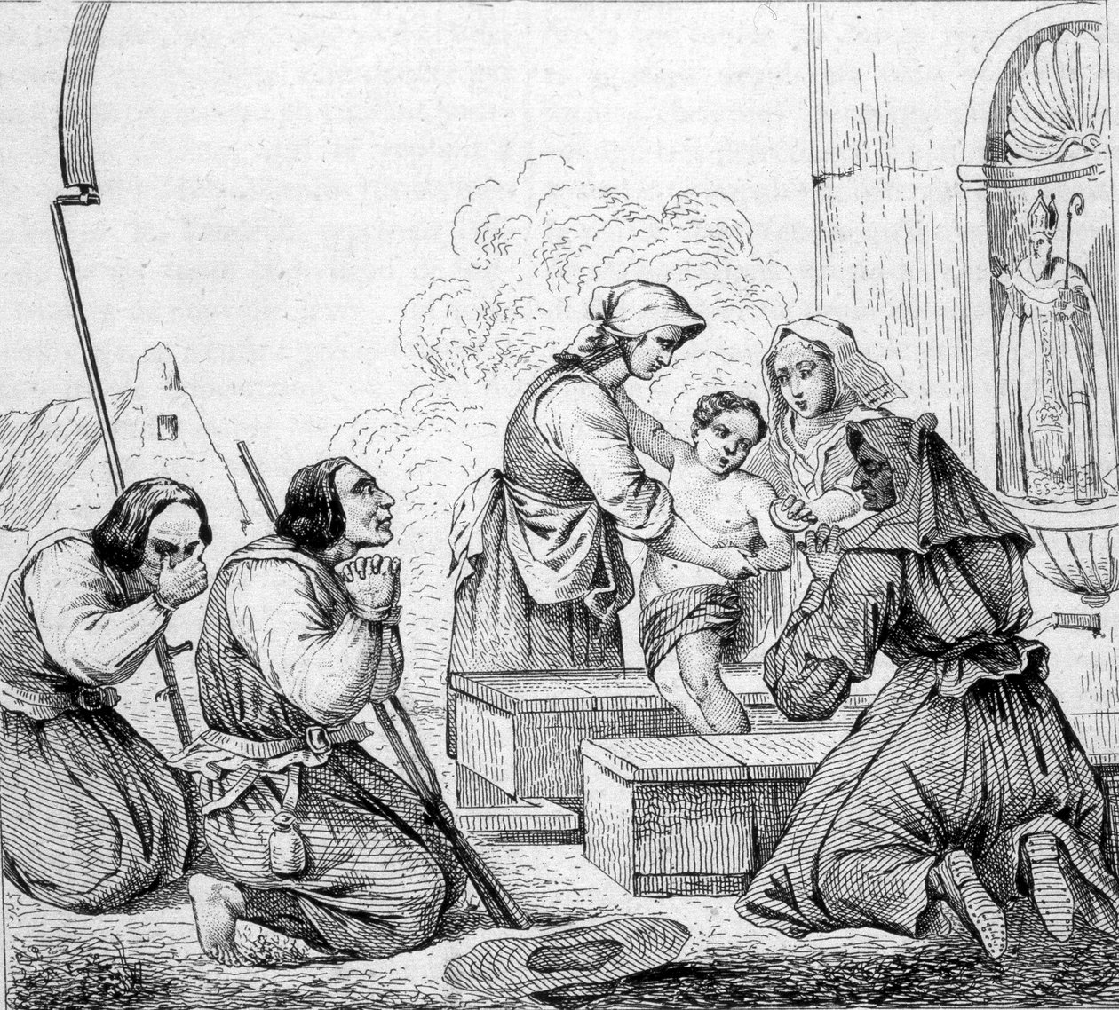 Vendiske skikkelser - fontenens helgen. av Unknown artist
