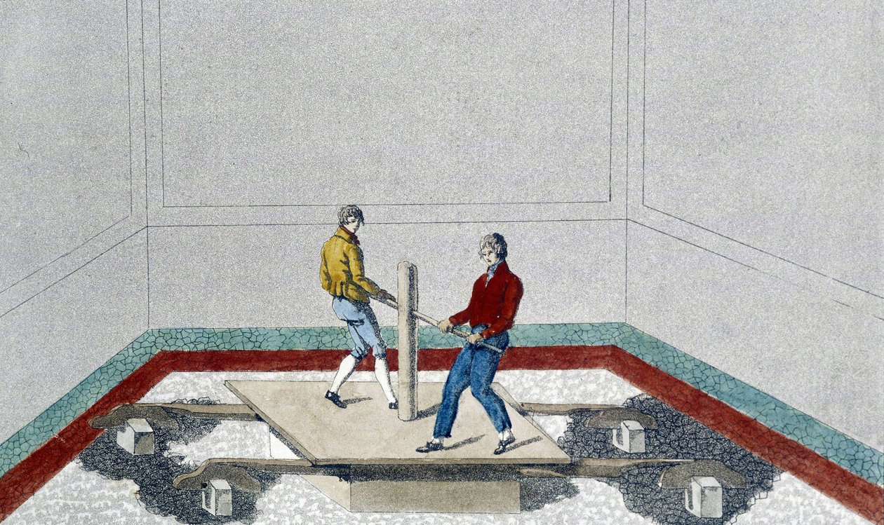Venetiansk asfaltering, detaljhandel i marmor av Unknown artist