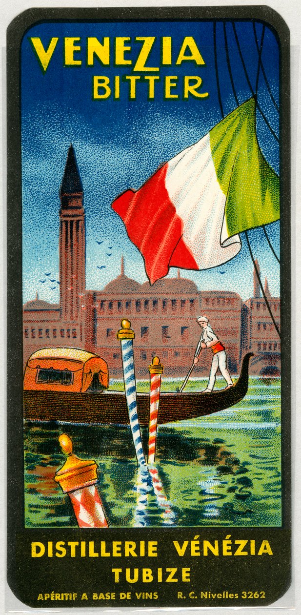 Venezia bitter alkoholreklame (kromolitografi sent på 1800-tallet) av Unknown artist