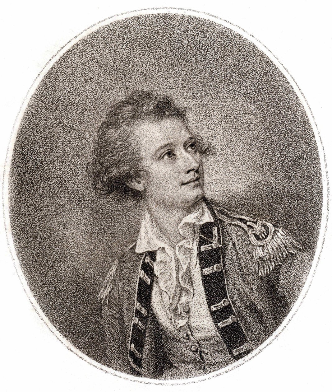 Vicente Lunardi, an Italian aeronautic, who made the first balloon climb in England on 14 Sept. 1784. Engraving from the end of the 18th century. av Unknown artist