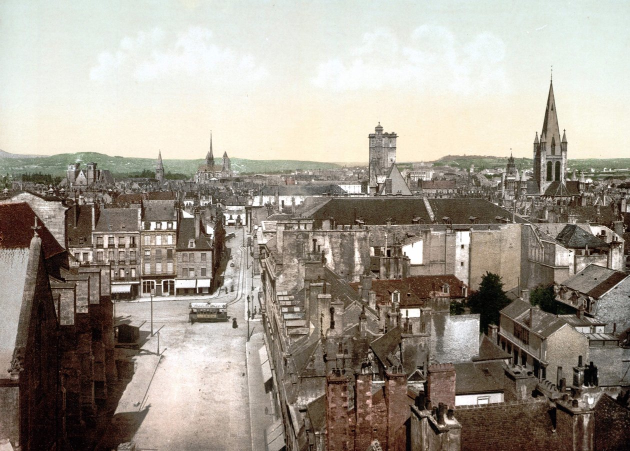 Utsikt over Dijon. Photochrome v. 1890. av Unknown artist
