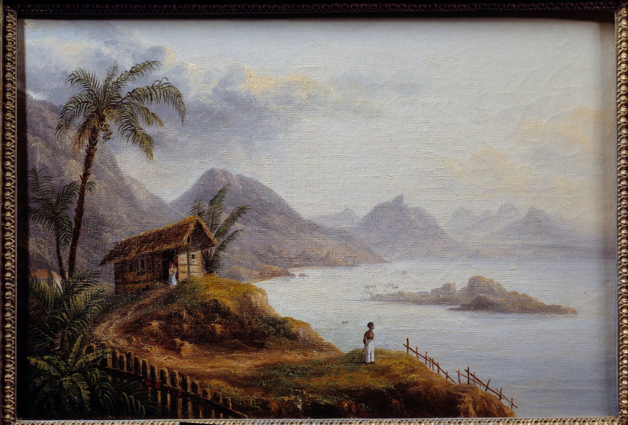 Utsikt over Martinique. Anonymt maleri av Unknown artist