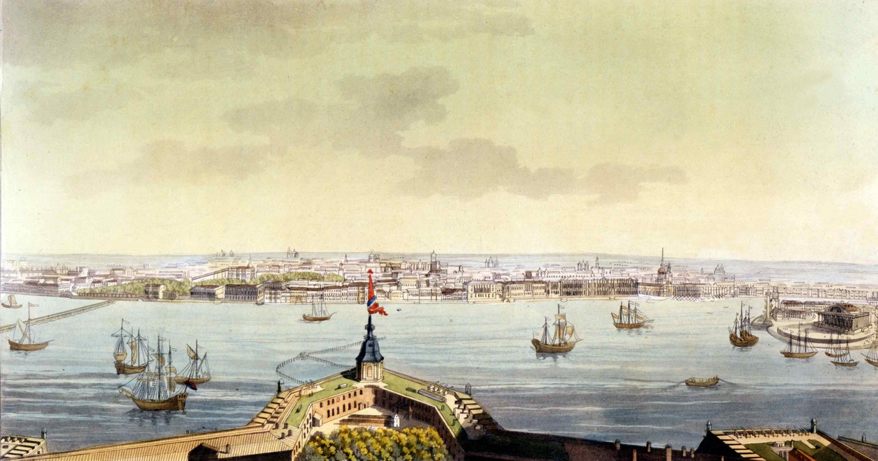 Utsikt over St. Petersburg - i Det gamle og moderne kostymet av J. Ferrario, red. Milan av Unknown artist