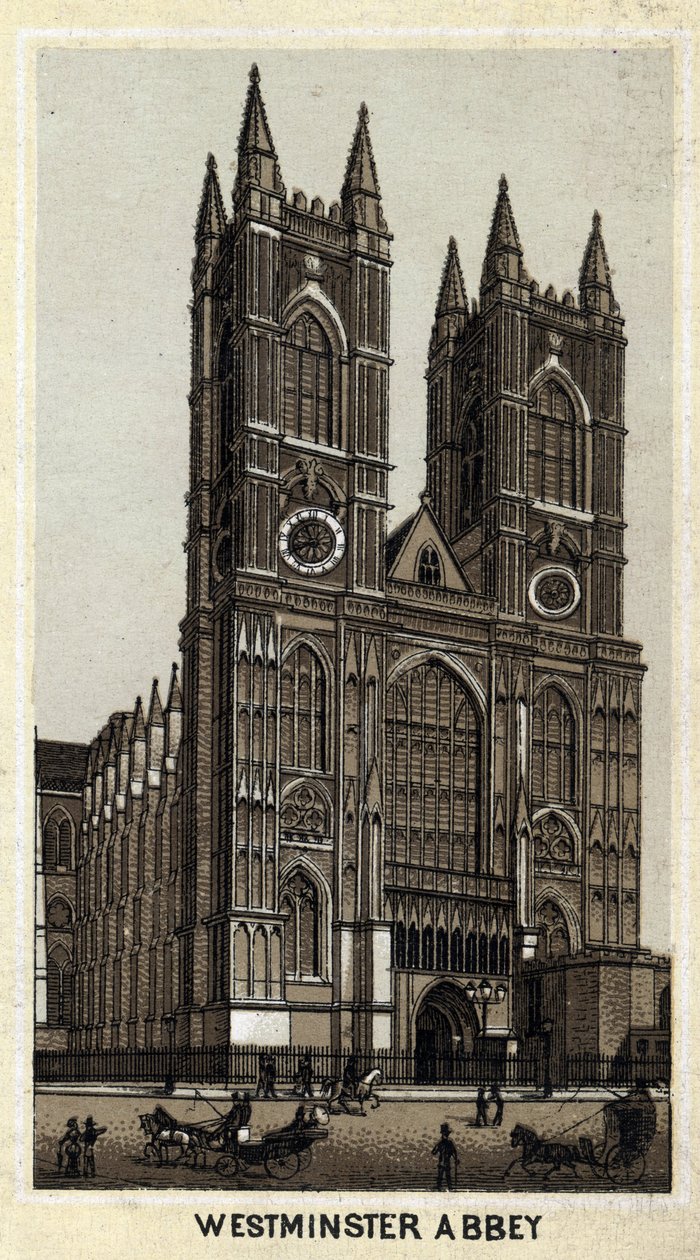 Utsikt over Westminster Abbey, London, England. av Unknown artist