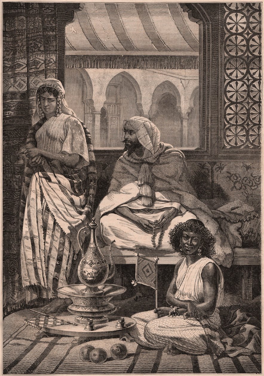 Utsikt over et harem i Tetouan, Marokko av Unknown