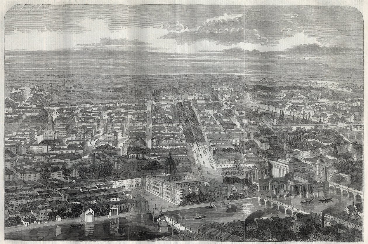 Utsikt over byen Berlin (Berlino) i 1858. av Unknown artist