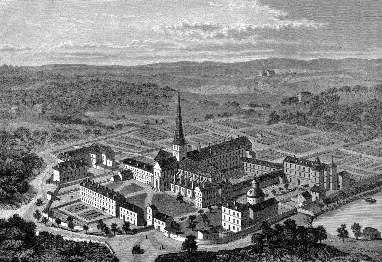 Utsikt over klosteret Port Royal des Champs (Port-Royal-des-Champs). av Unknown artist