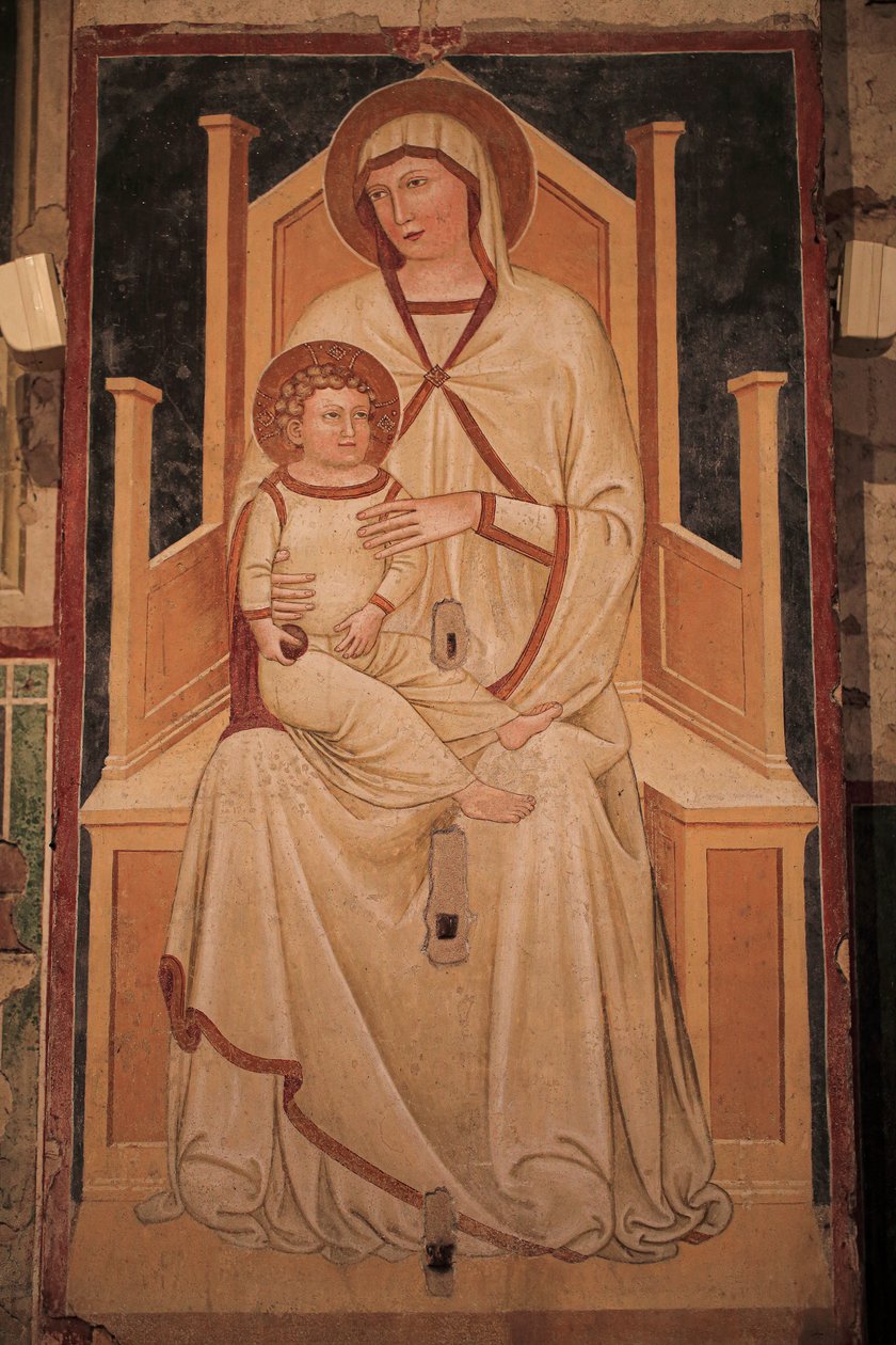 Veggfresker i San Zeno Maggiore. Verona av Unknown artist