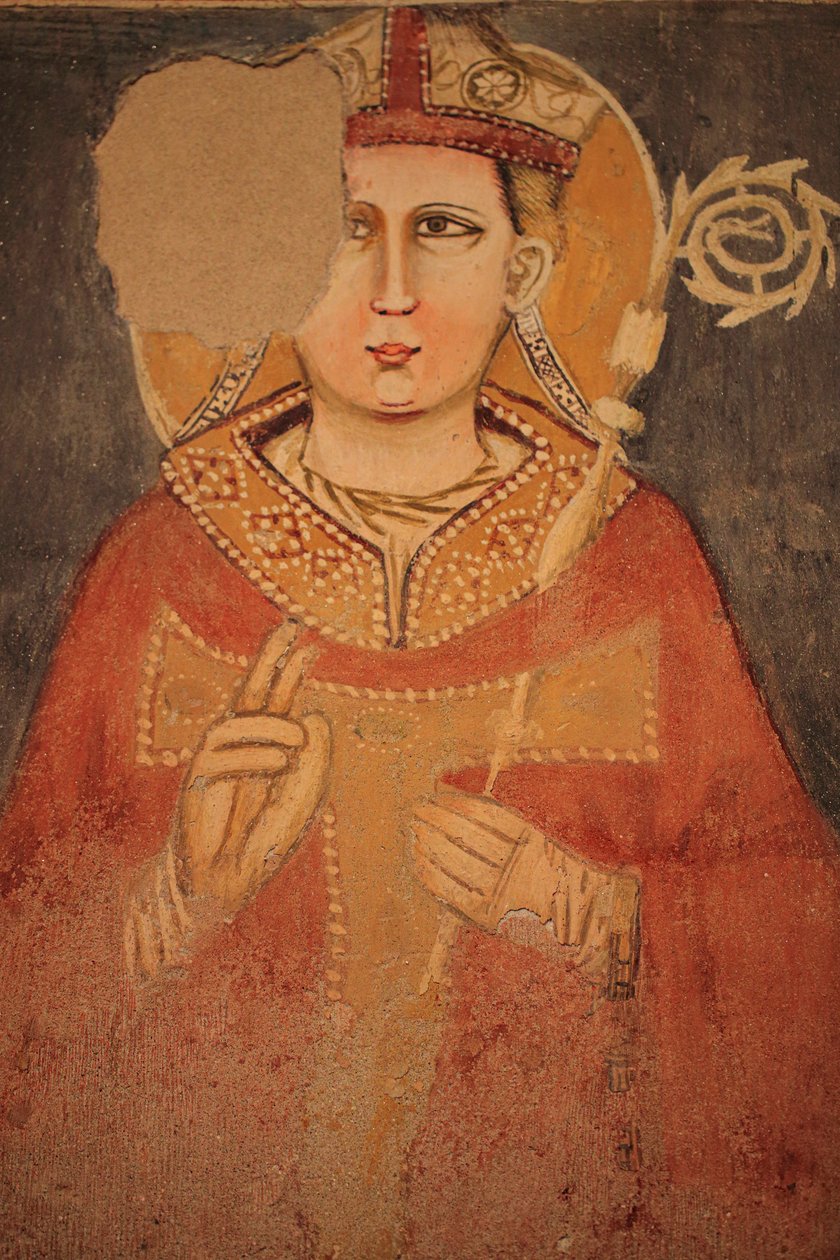 Veggfresker i San Zeno Maggiore. Verona av Unknown artist