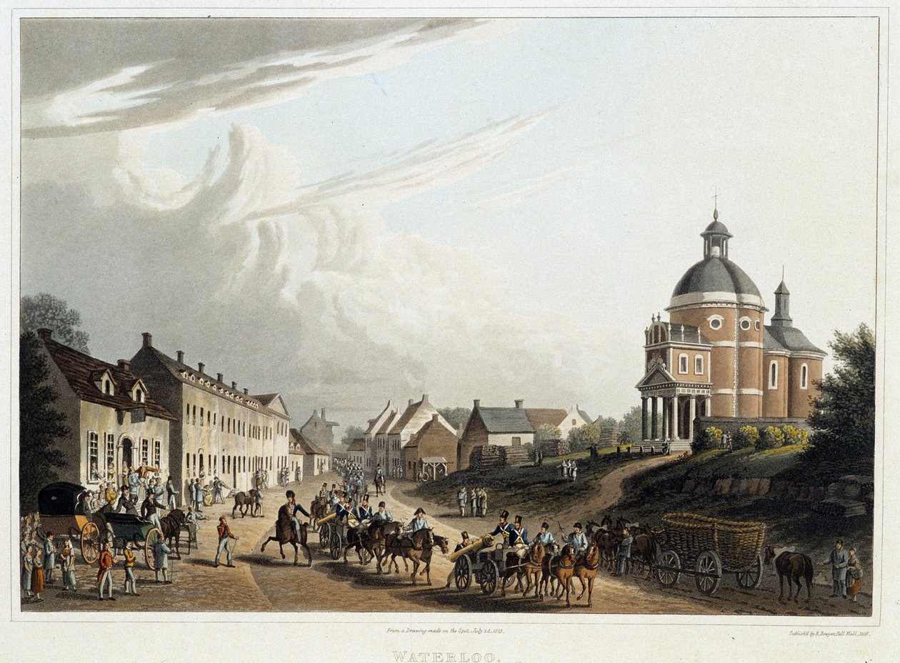 Waterloo: konvoi av franske kanoner tilbake fra fronten, 24. juli av Unknown artist