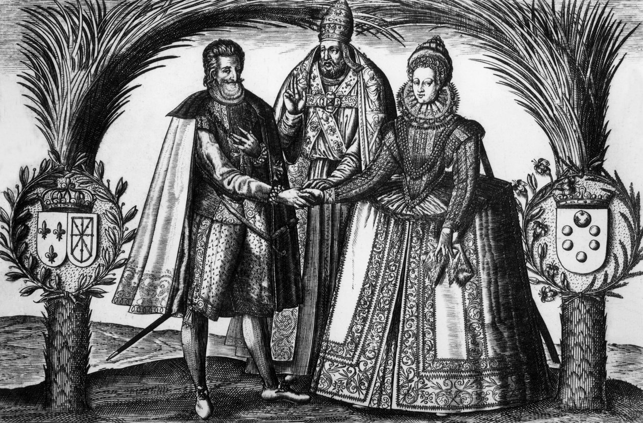 Bryllup av den franske kongen Henri IV og Marie de Medicis 17. desember av Unknown artist