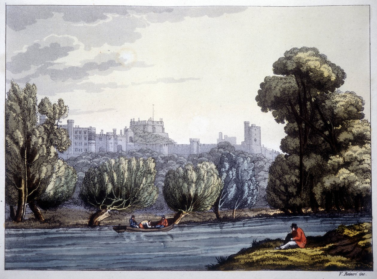 Windsor Castle ved Themsen. av Unknown artist