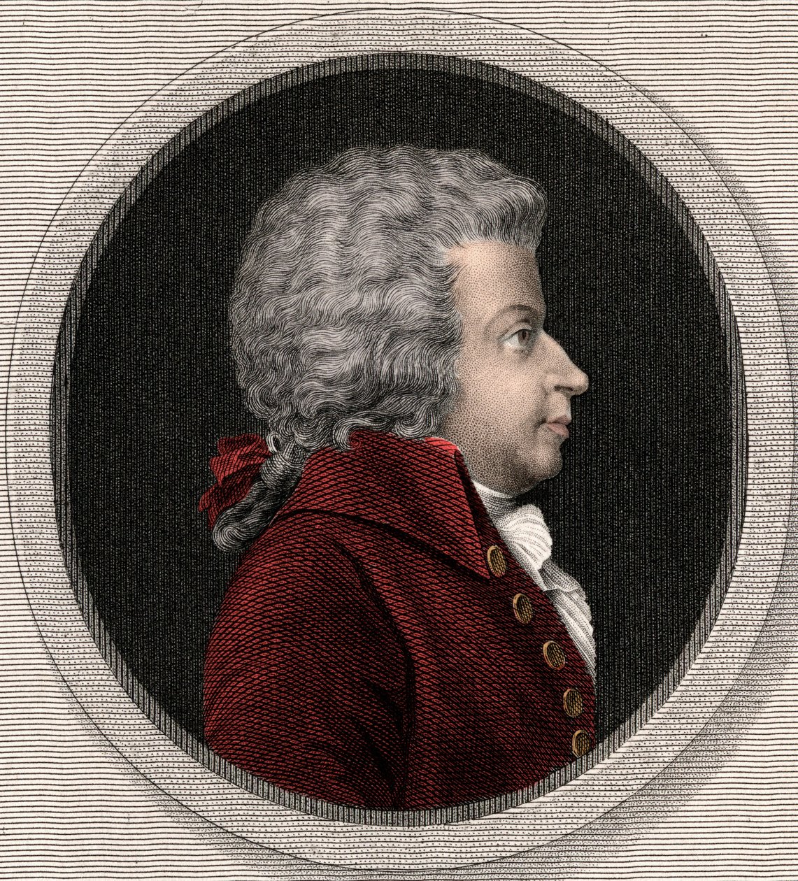 Wolfgang Amadeus Mozart 1756-1791 - gravering - 1800-tallet av Unknown artist