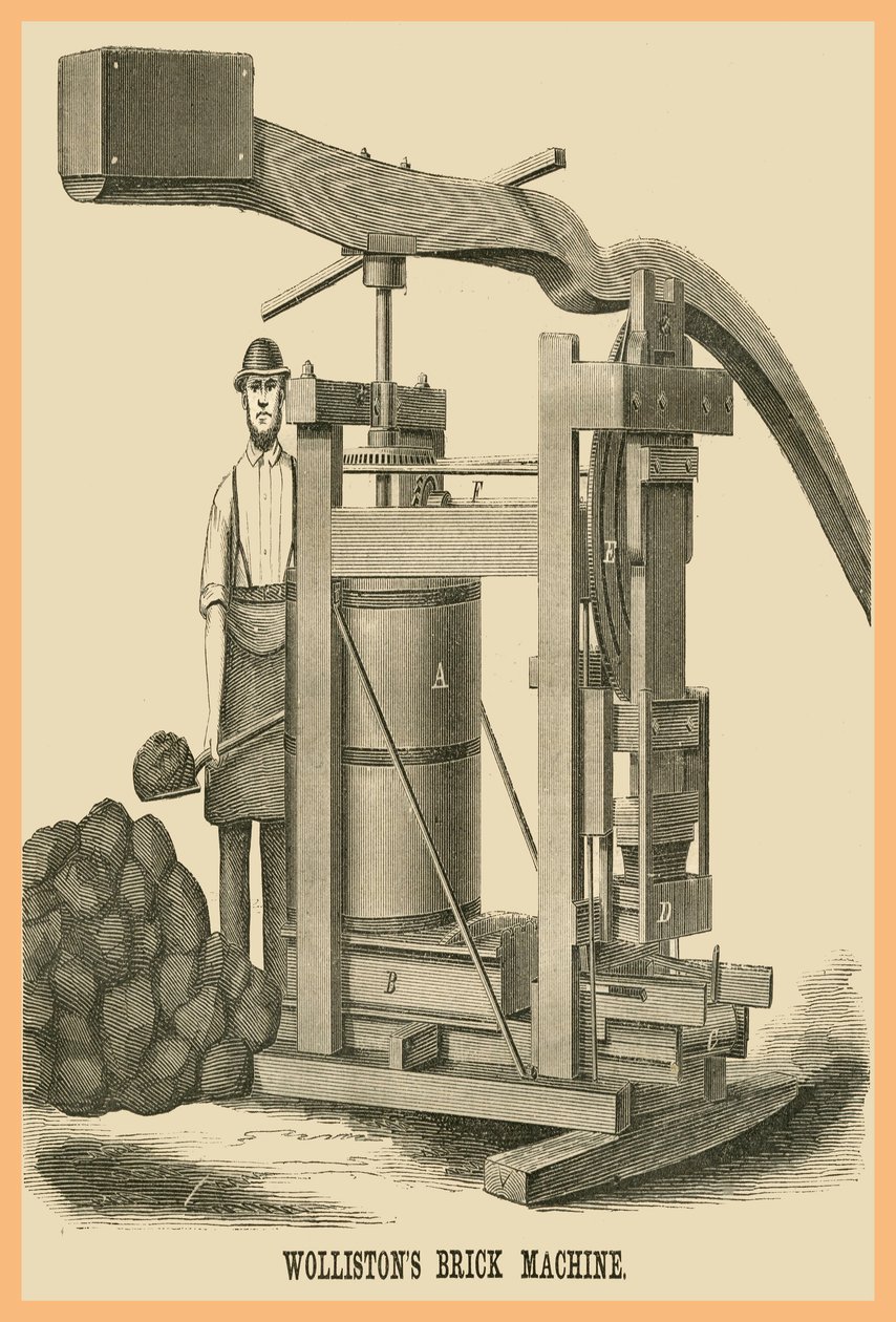 Wollistons mursteinsmaskin av Unknown Artist