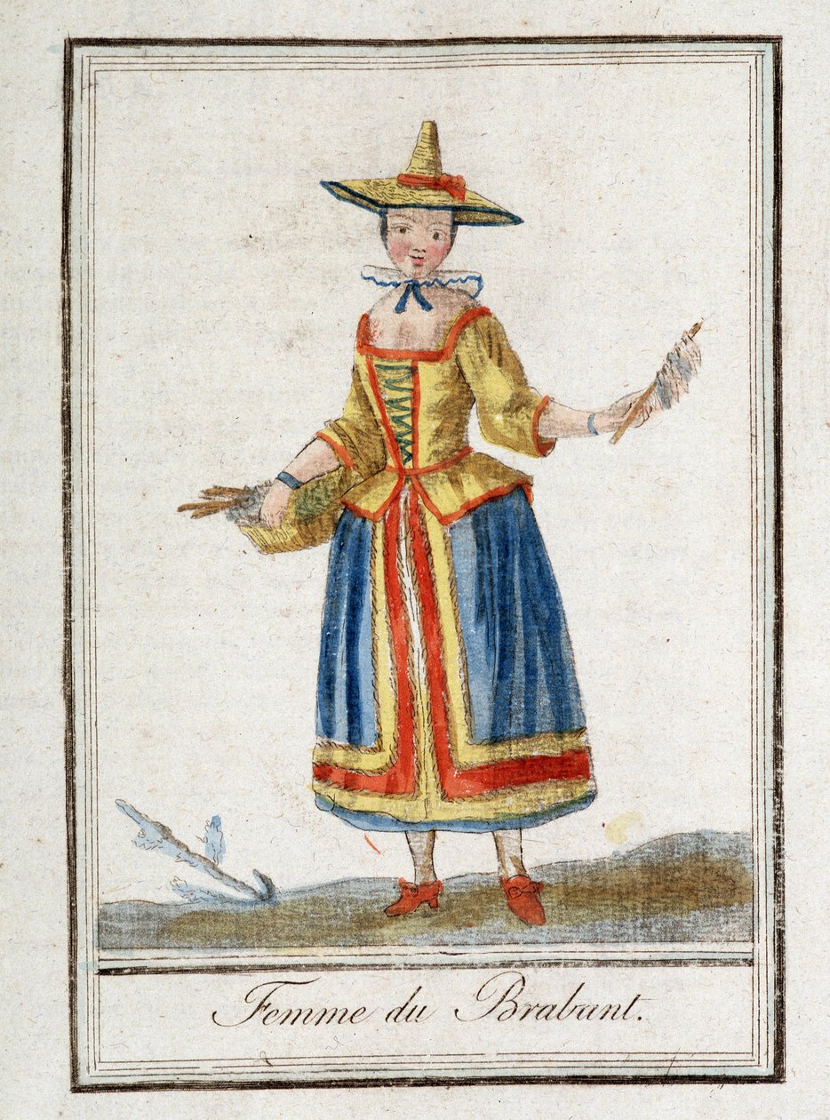Kvinne fra Brabant (Belgia). av Unknown artist