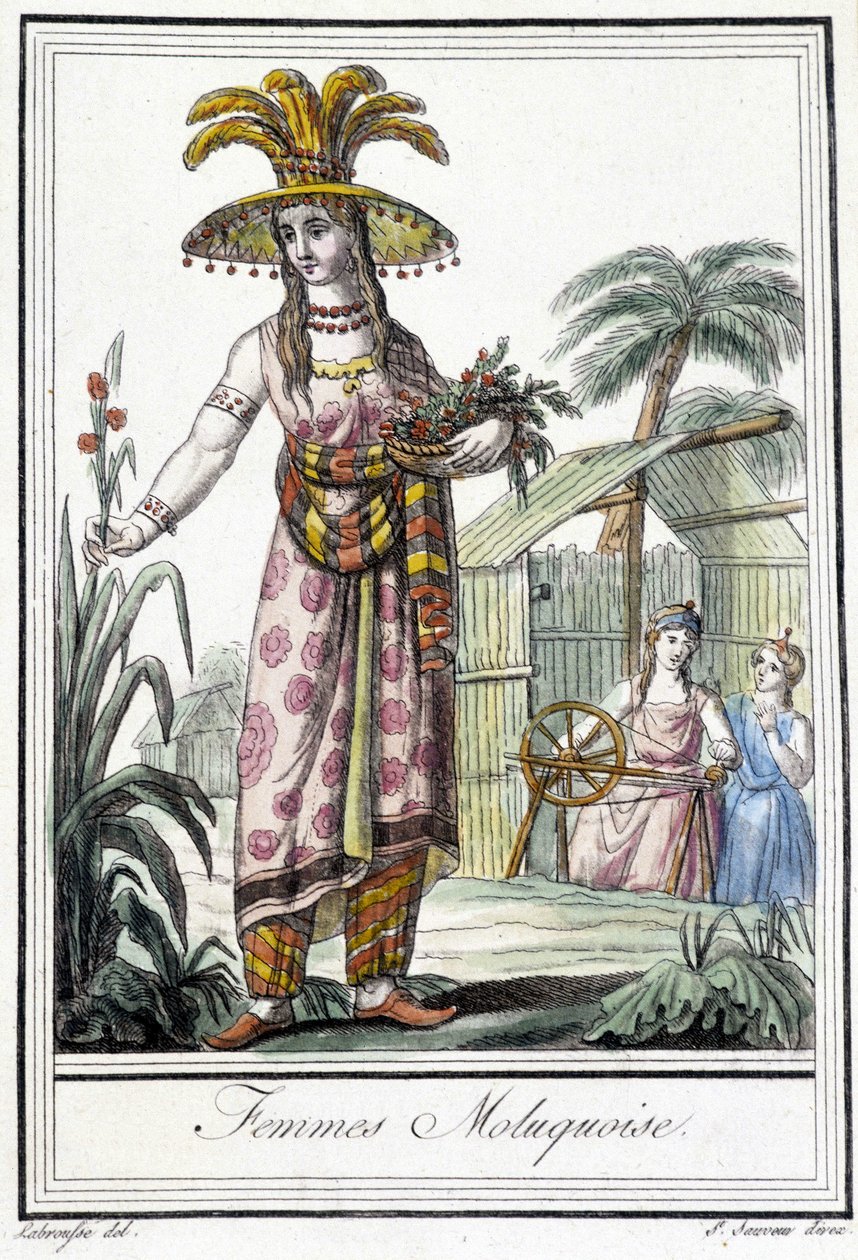 Kvinne fra Molukkene (Indonesia). av Unknown artist