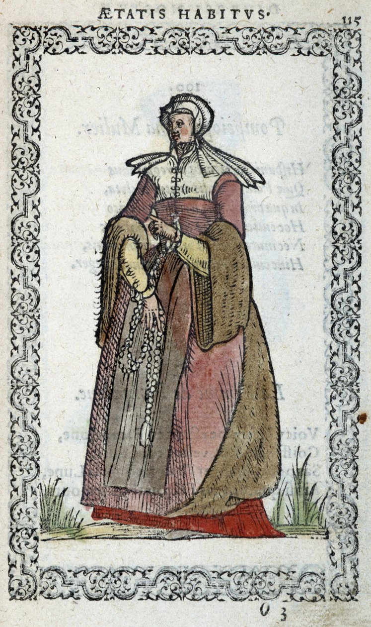 Woman Picarde - i "" Habits et effigies"" av Jean Sulperius av Unknown artist