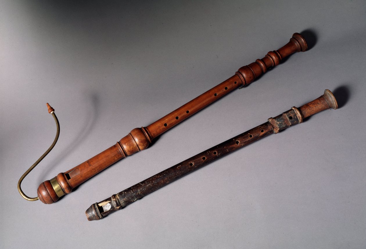 Treblåsemusikkinstrument: blokkfløyte av Unknown artist