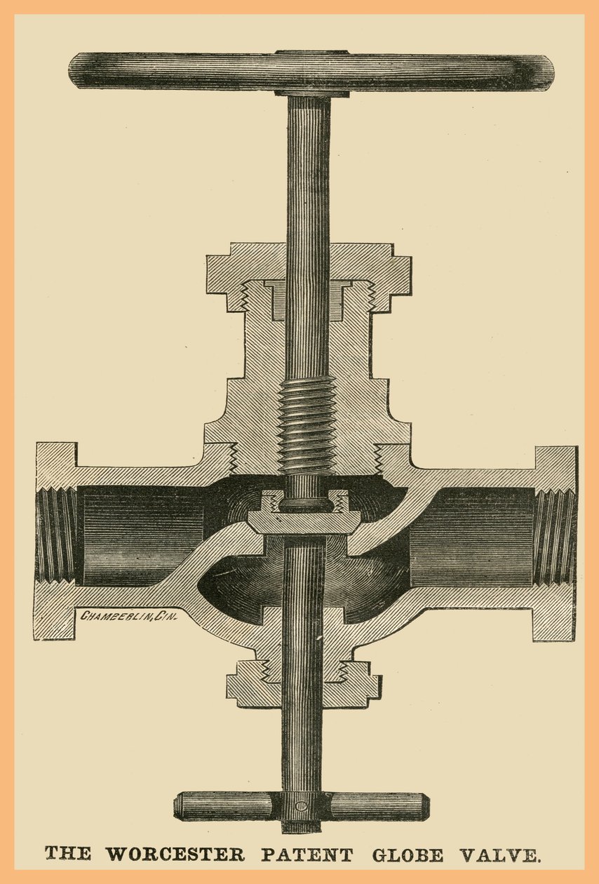 Worcester patent kuleventil av Unknown Artist