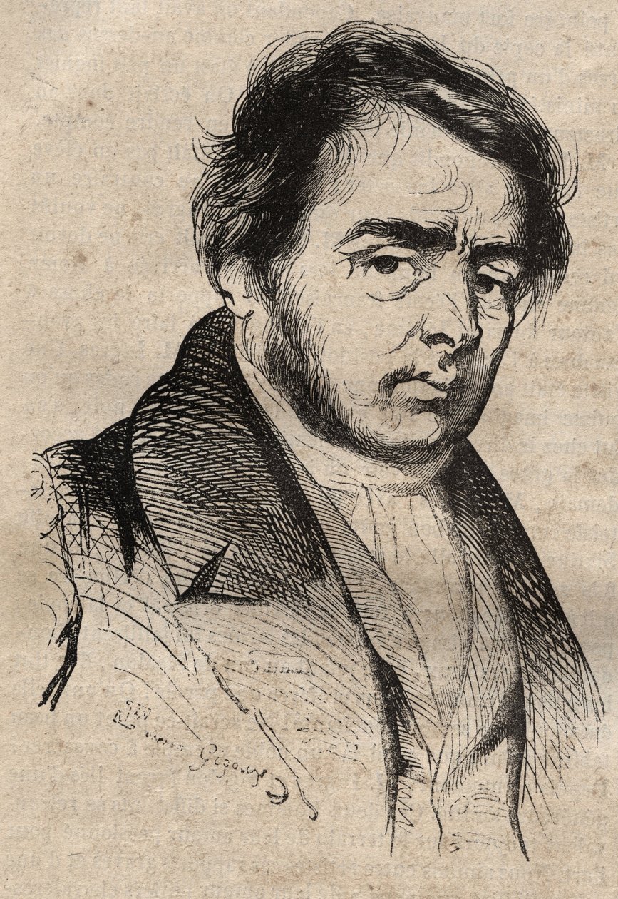 Xavier Sigalon (1787-1837) maler, gravering av Unknown artist