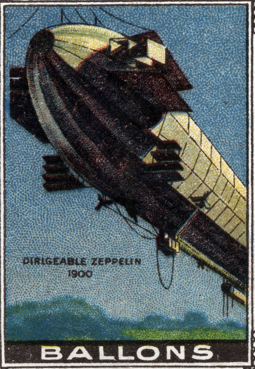 Zeppelin luftskipballong av Unknown Artist