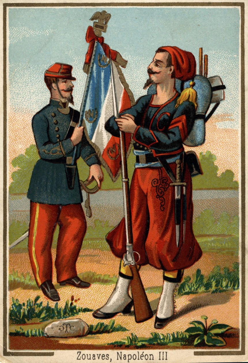 Zouave-kostyme på tiden til Napoleon III av Unknown artist