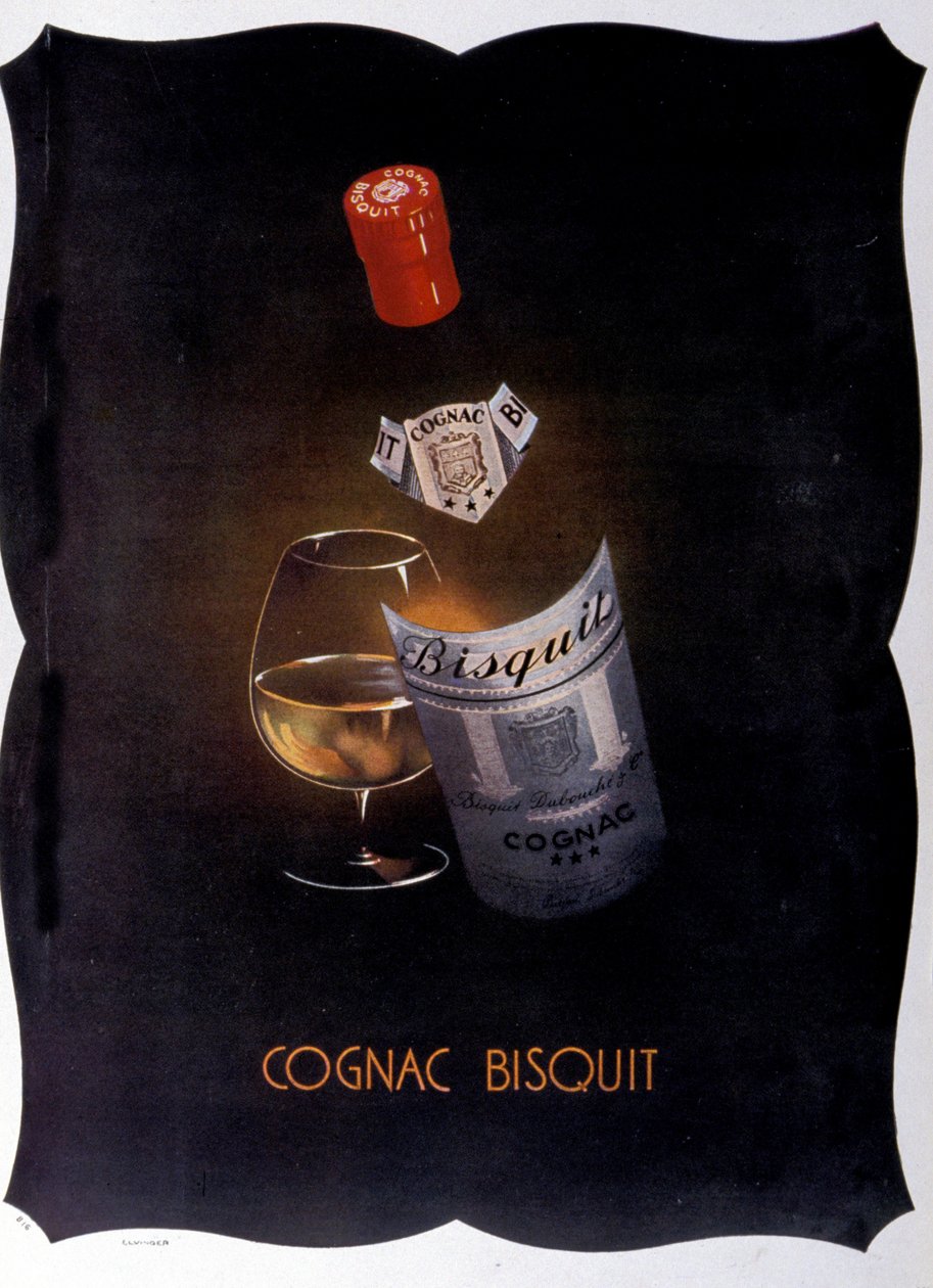 reklameplakat for Cognac Bisquit. 1932. av Unknown artist