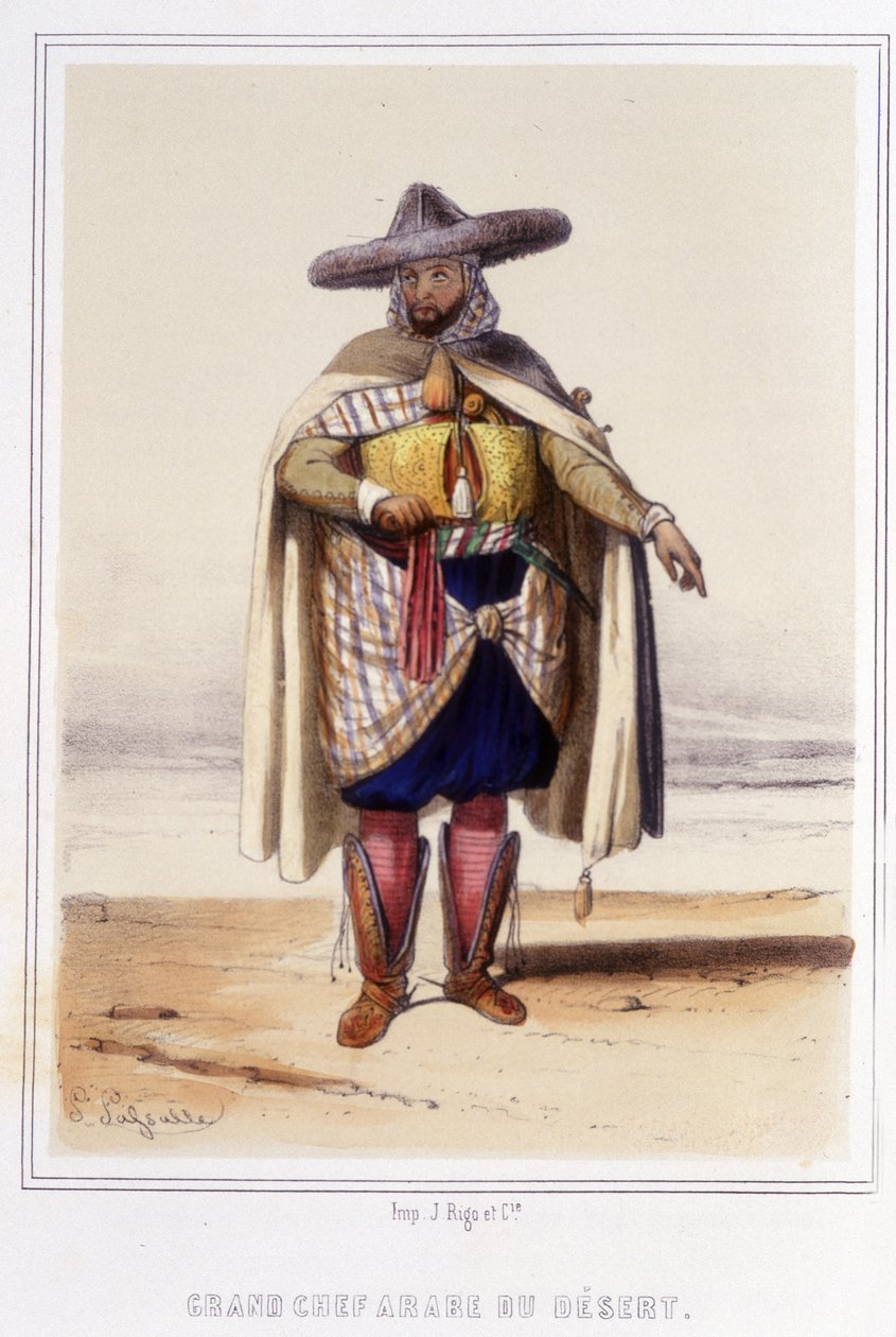 stor arabisk kokk i ørkenen i andre halvdel av 1800-tallet. av Unknown artist