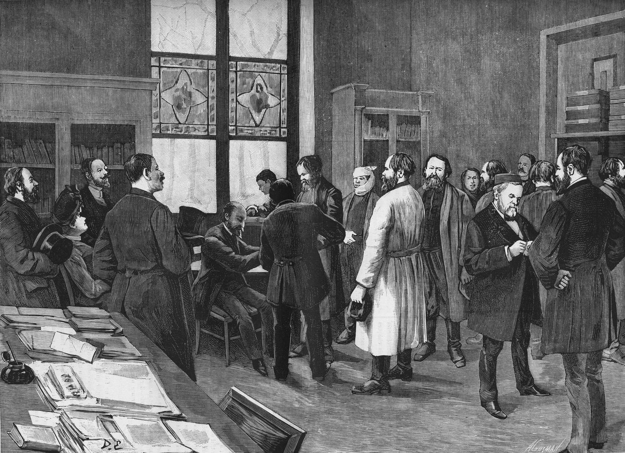 i kabinettet til Louis Pasteur i 1886. av Unknown artist