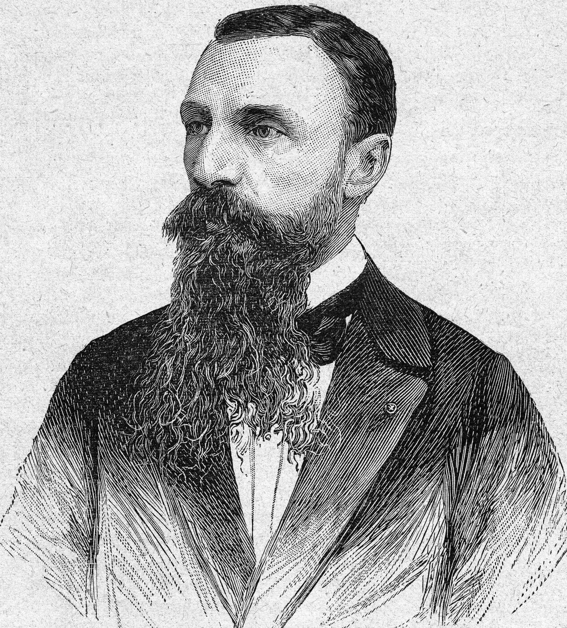portrett av Auguste Pavie. Fransk oppdagelsesreisende og diplomat (1847 til 1925). gravering av 1893. av Unknown artist