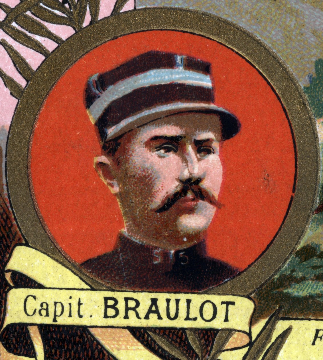 portrait of Captain BRAULOT naval infantry captain, who died in the Field of Honour at Bonna, Sudan in 1897. av Unknown artist