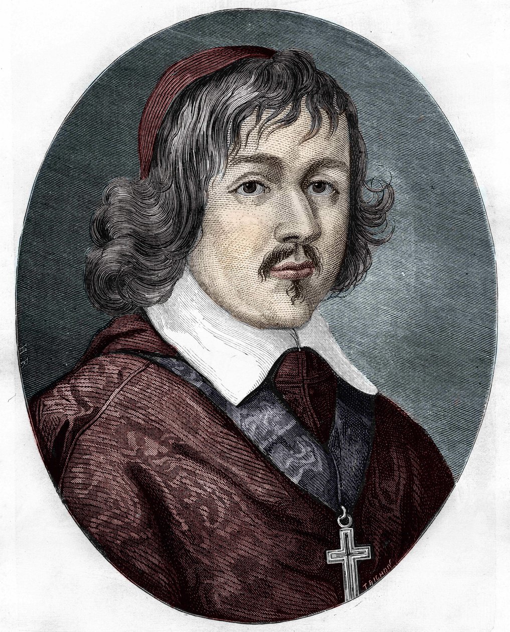 portrait of Cardinal de Retz (Jean Francois Paul de Gondi (Jean-Francois-Paul de Gondy) (1614-1679), Coadjutor of the Archeveque of Paris, French writer and politician. av Unknown artist