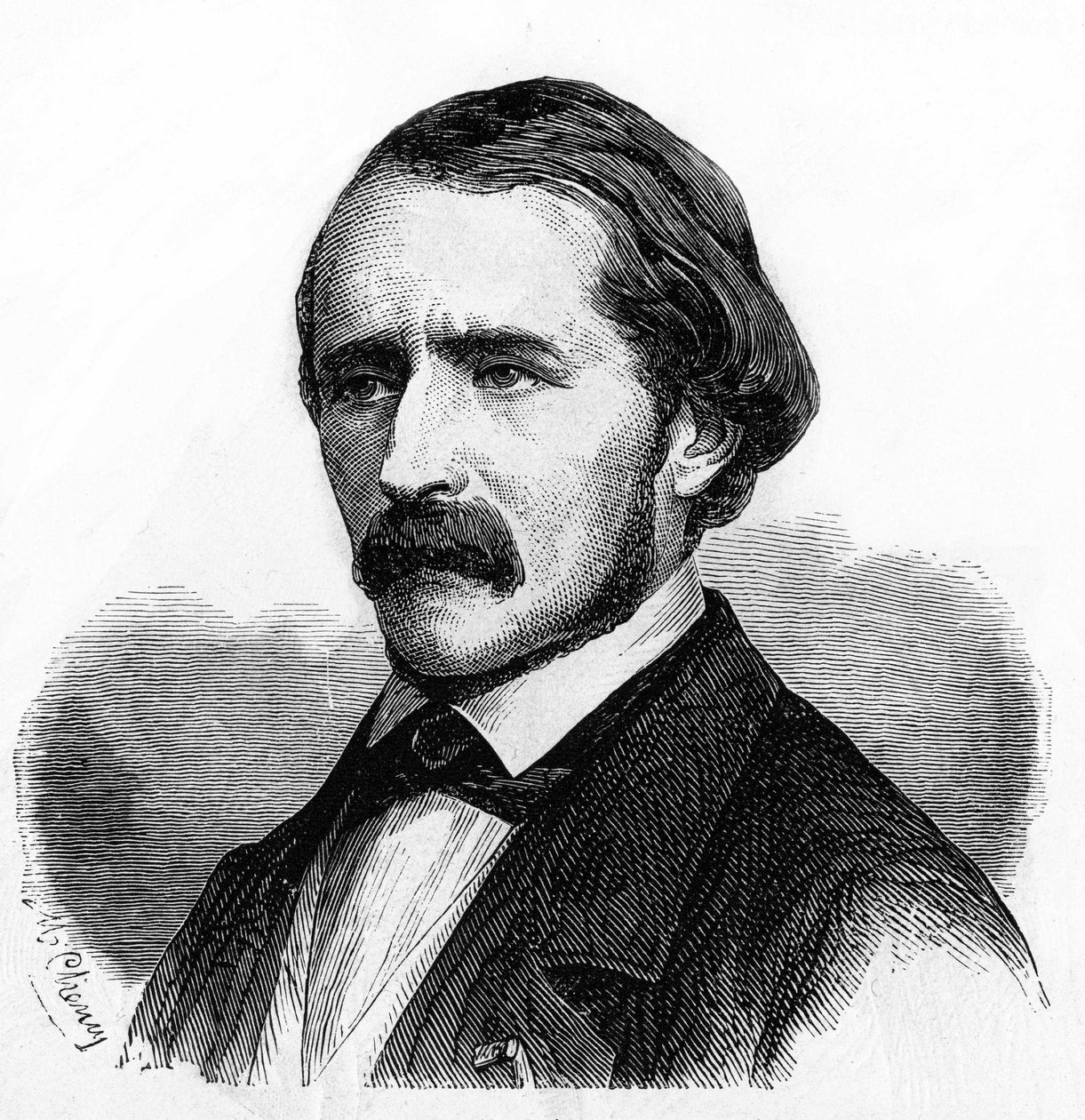 portrett av Emile Saisset, fransk filosof. 1814-1863. av Unknown artist
