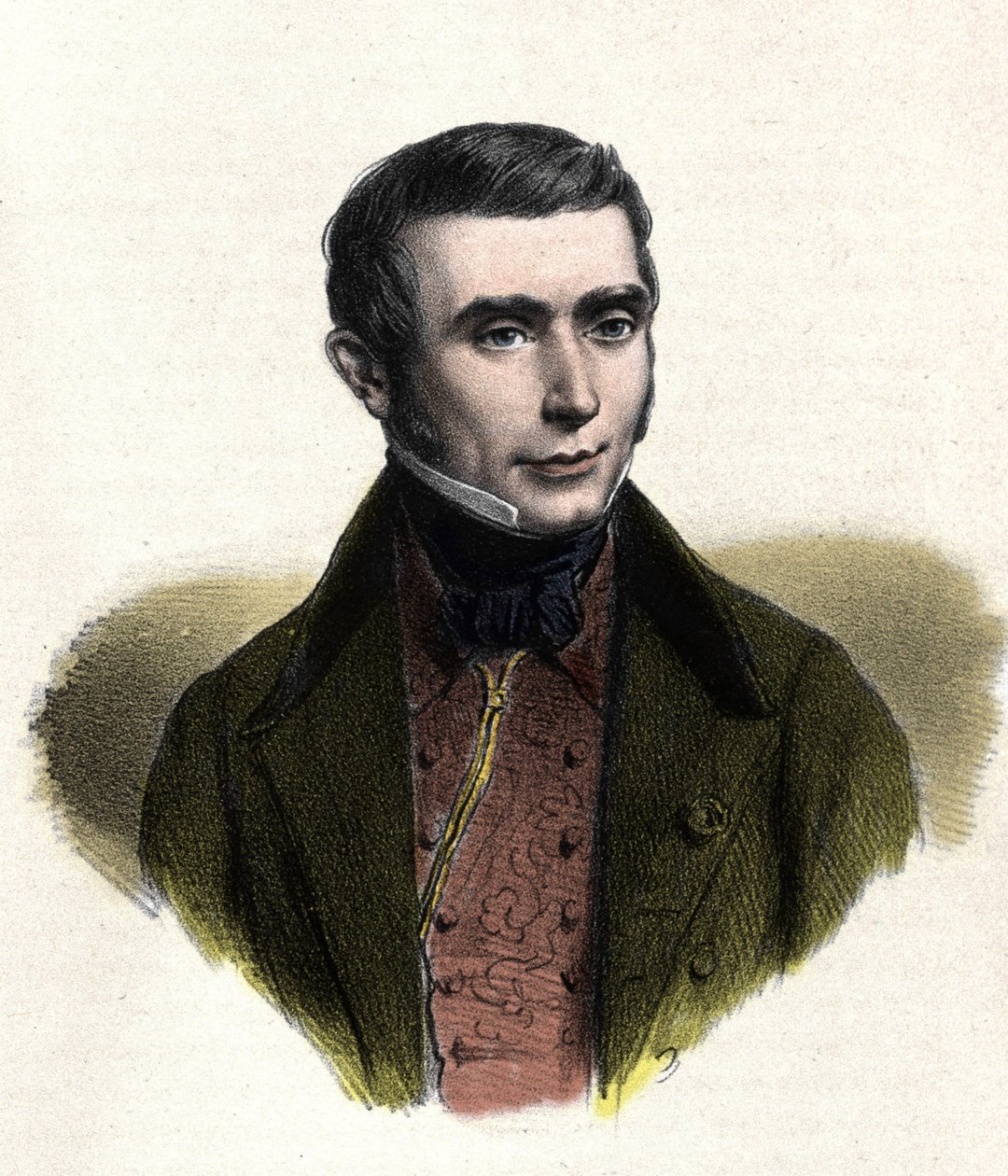 portrett av Eugene Scribe (1791-1861), fransk forfatter av komedier om moral. av Unknown artist