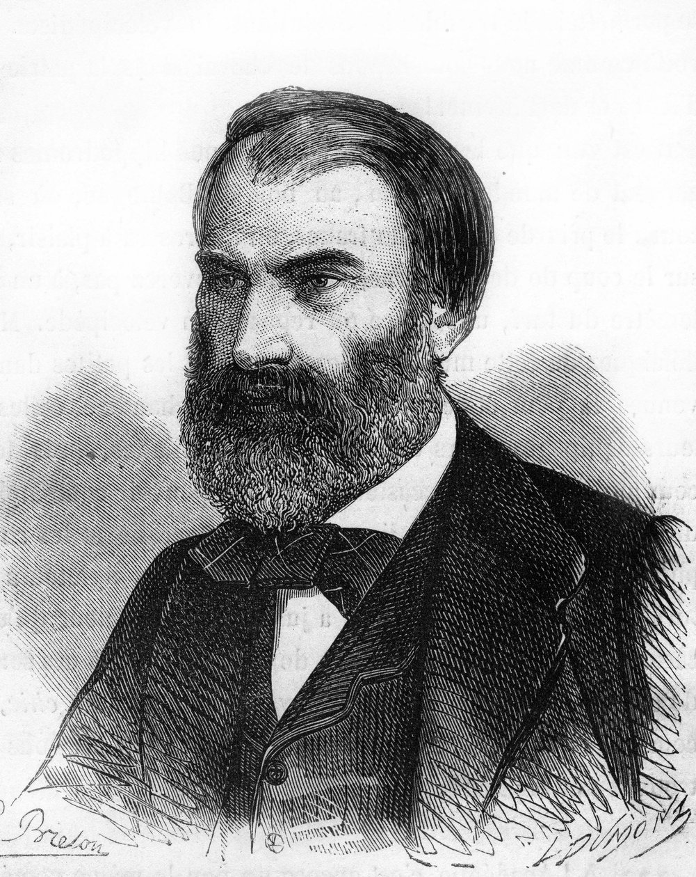 portrait of Eugène Pelletan. French politician (1813 to 1884). av Unknown artist
