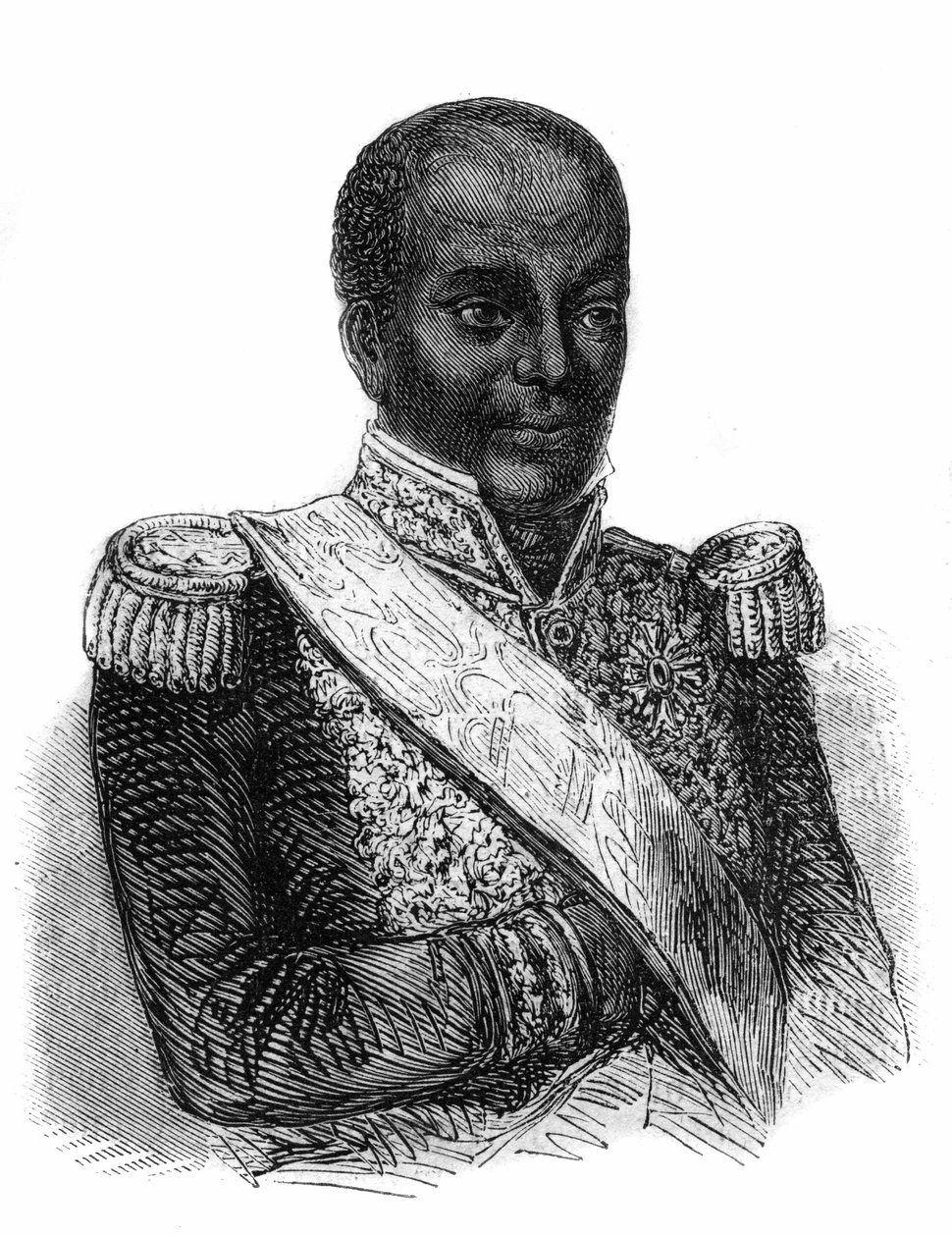 portrett av Faustin Soulouque (1782-1867), president (1847-1849) og keiser (1849-1859) av Haiti under navnet Faustin I. av Unknown artist