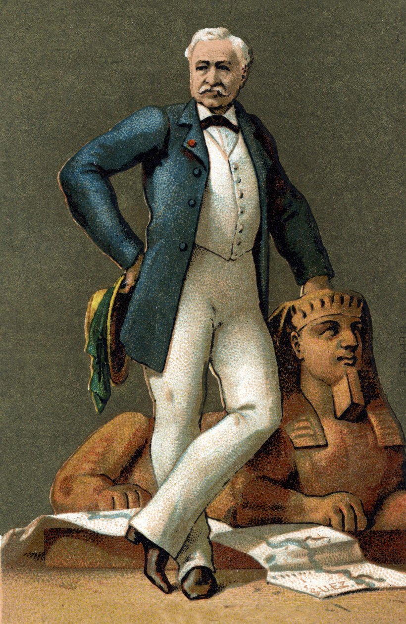 portrett av Ferdinand de Lesseps (1805-1894), fransk diplomat og administrator, i 1885. av Unknown artist