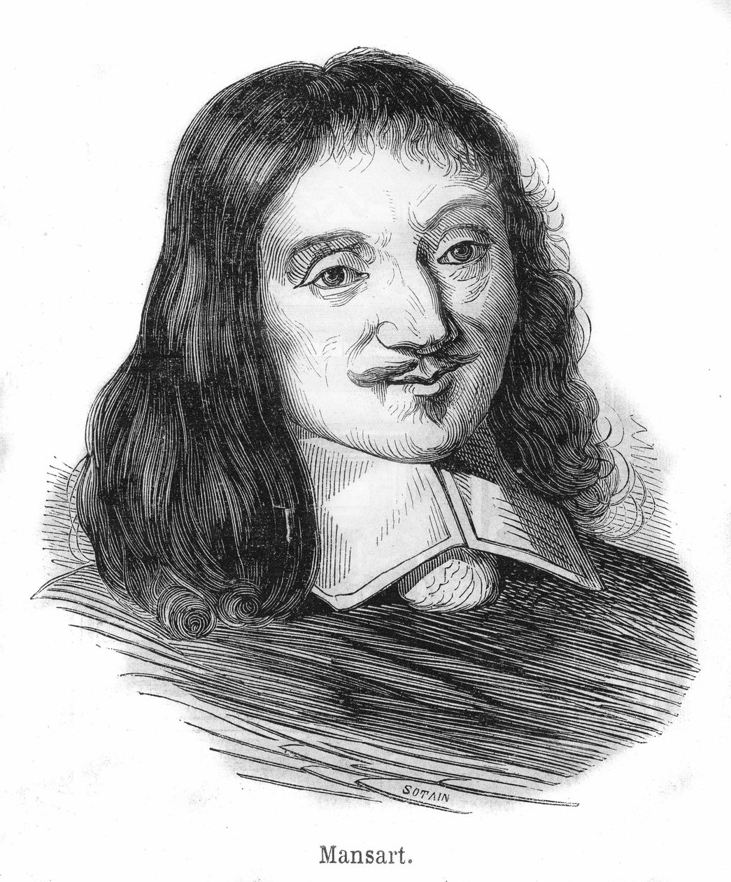 portrait of François Mansart (1598-1666), French architect. av Unknown artist