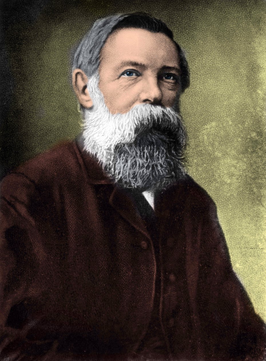 portrett av Friedrich Engels (1820-1895), tysk sosialistisk teoretiker og politiker. av Unknown artist