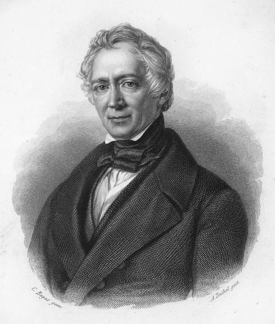 portrait of Friedrich von Raumer. 19th century German historian. av Unknown artist